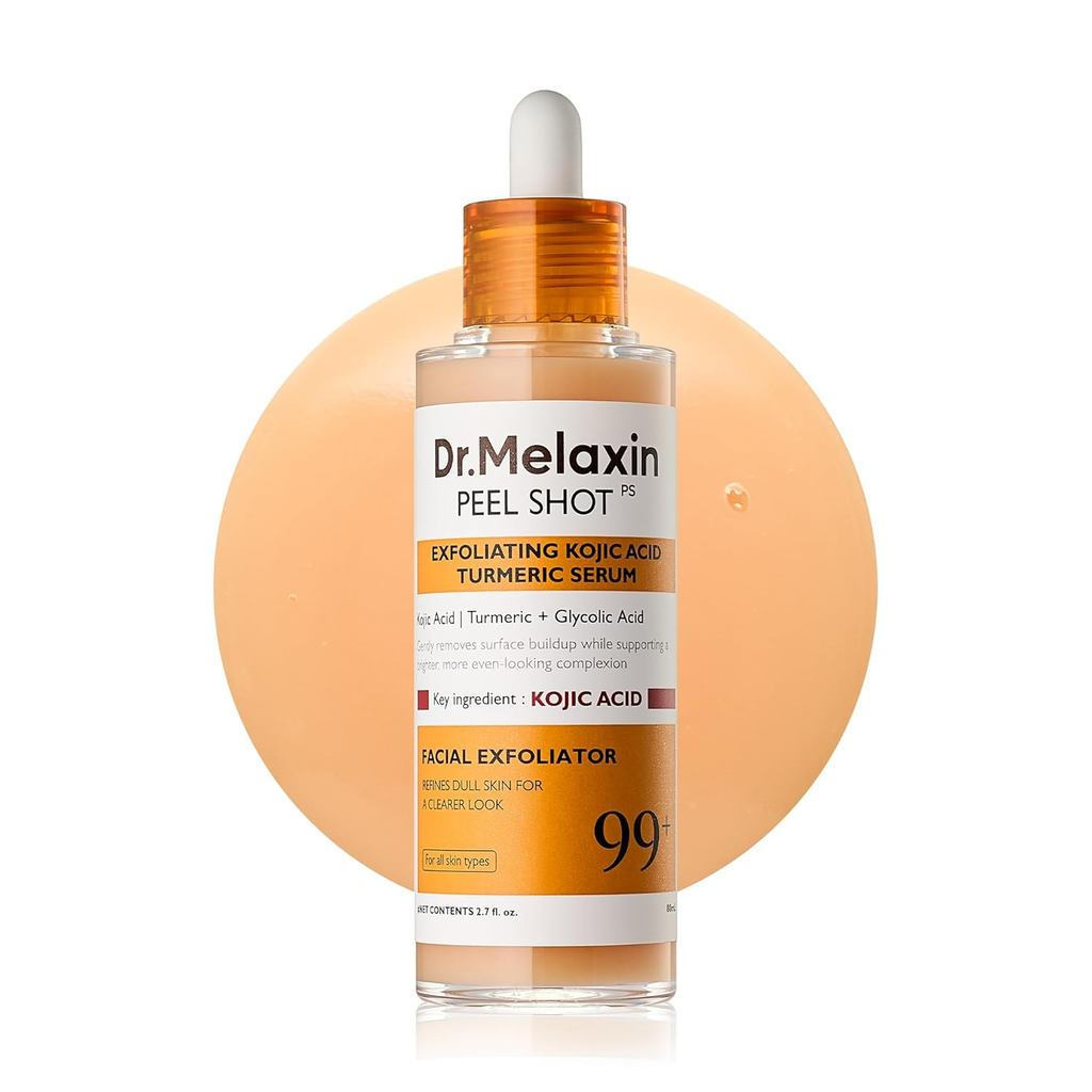 Dr.MelaxinPeelShotneckoojicAcidTurmericSerum – คอเต่าDarkSpotCorrectorwithAHA/BHA&Niacinamide,Bright