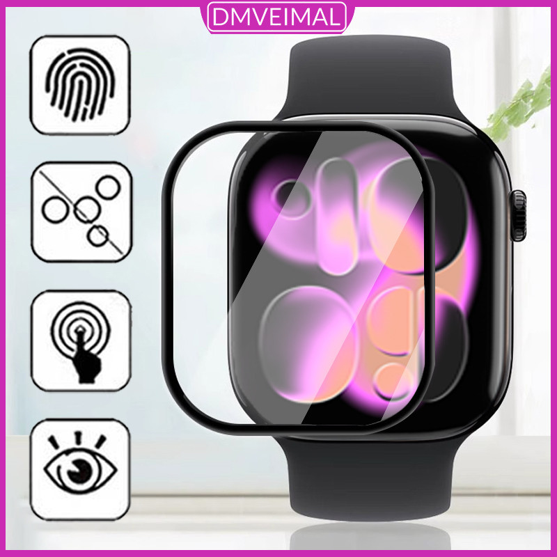 ฟิล์มป้องกันกระจกเทมเปอร์ 3D for Apple Watch Iwatch Ultra 3 2 49มม. Series 11 10 9 8 7 SE 3 2 44 40 46 42 45 41 38มม.