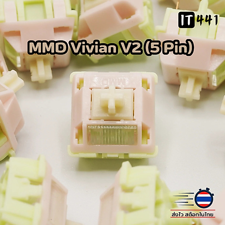 MMD Vivian V2 Switch (5Pin) ลูปจากโรงงาน สวิตช์คีย์บอร์ดเสียง Creamy + Thocky