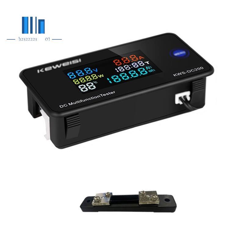 hzszzzzs01KEWEISI DC 0-200V โวลต์มิเตอร์แอมป์มิเตอร์ KWS Power Energy Meter LED Digital DC Wattmeter