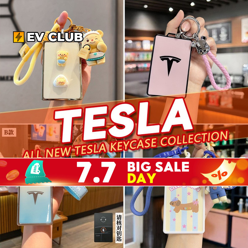 多款TESLA MODEL Y Key Case collection NFC Card Card Case Key Pendant女士可爱B