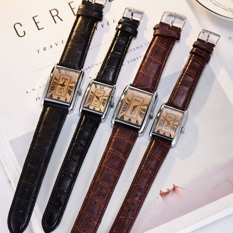 ผู้ชายผู้หญิงนาฬิกาควอตซ์ธุรกิจแฟชั่นนาฬิกาคู่รักเข็มขัดหนัง - รูปที่ 6
