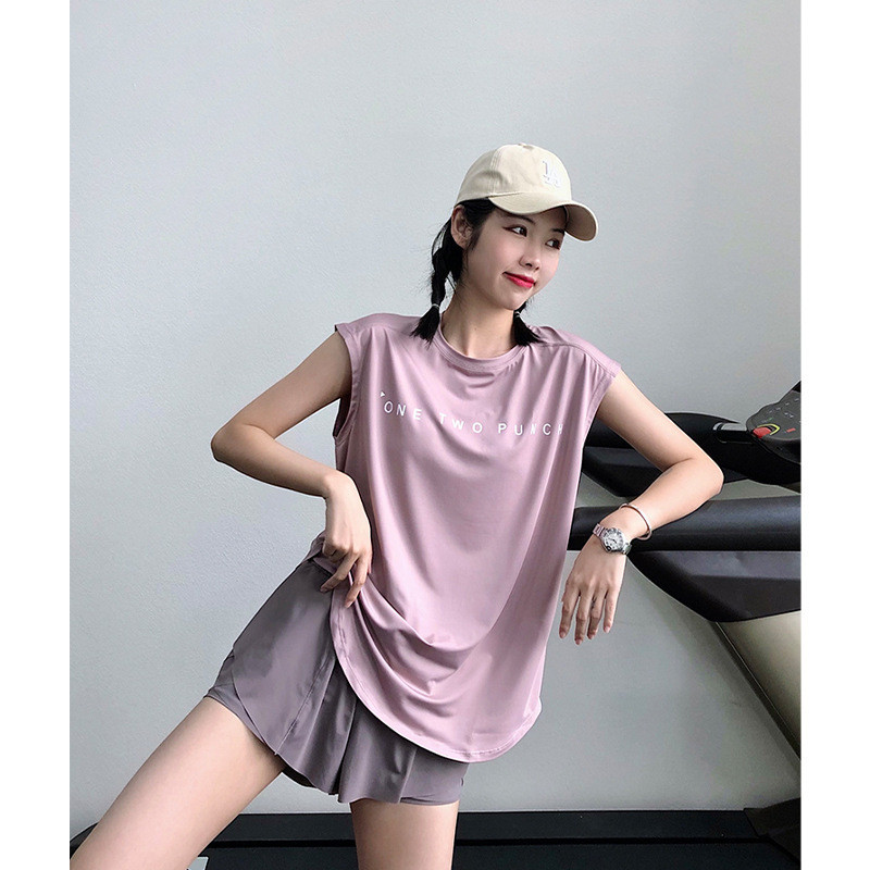 เสื้อ-tank-top สำหรับผู้หญิง ฤดูร้อน ระบายอากาศดี แห้งไว เหมาะสำหรับโยคะและการออกกำลังกาย