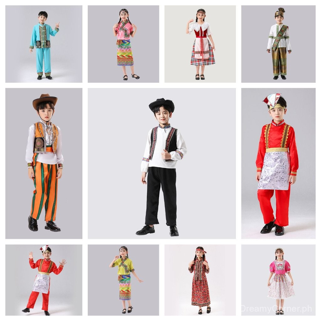 CODbuwan ng wika เครื่องแต่งกายสําหรับเด็กผู้หญิงเด็กบทบาทเล่นชุดเด็กชุดประจําชาติเด็กเครื่องแต่งกาย