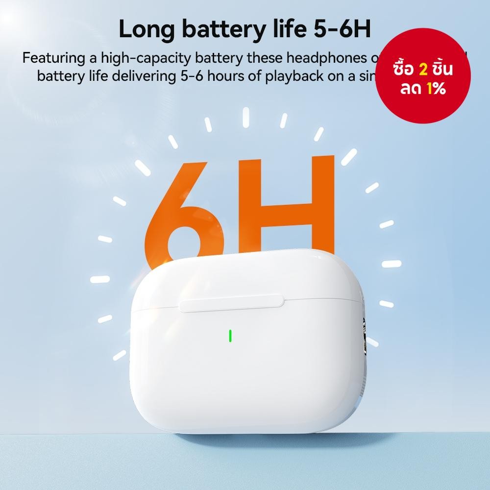 หูฟังไร้สาย J206 ใหม่ บลูทูธ 5.3 พร้อมไมค์ในตัว เสียงคุณภาพสูง ลดเสียงรบกวน ใช้งานร่วมกับอุปกรณ์หลาย