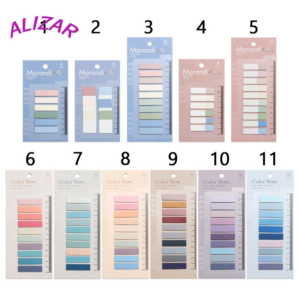 ALIZAR 60/120/200pcs Sticky Notes แฟชั่น DIY Index Flags Tab Strip Label อุปกรณ์สํานักงาน Paster สติกเกอร์