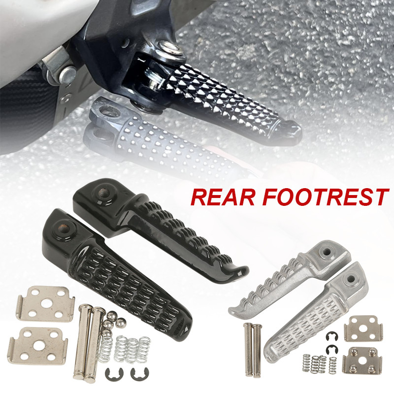 รถจักรยานยนต์พักเท้าด้านหลัง FootPegs สําหรับ Kawasaki Ninja ZX6R 9R 10R 12R ZX636 EX650 ER6F ER6N 6