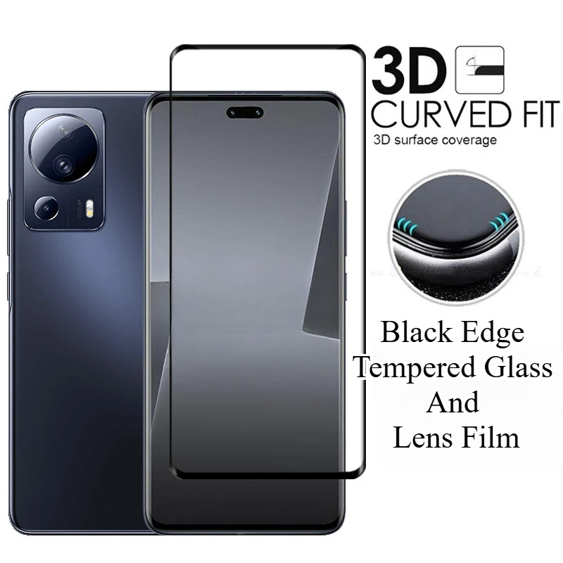 3D Edge Full Cover Black EdgeกระจกนิรภัยสําหรับVivo 1933 1935 1937 1938 1951 2004 2006 2018 V1809A V