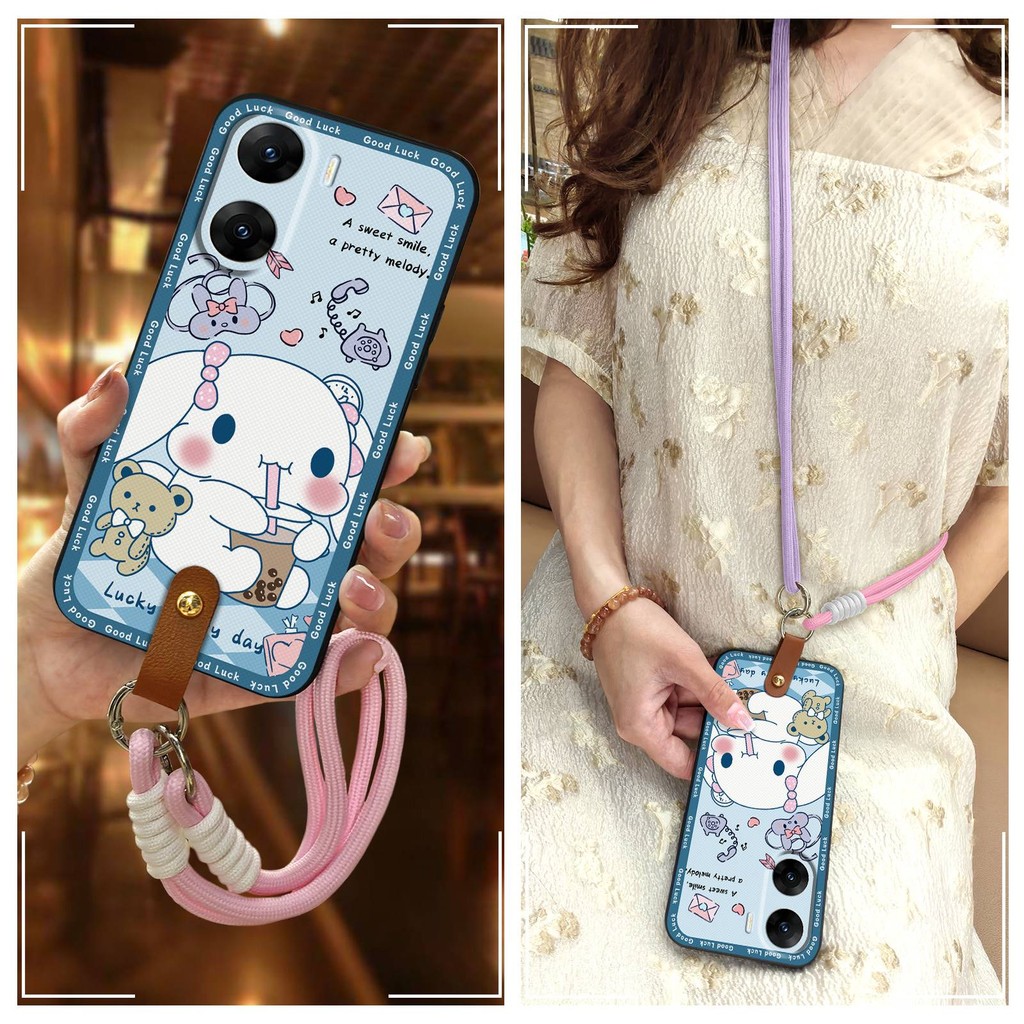 ทนทาน Anti-knock เคสโทรศัพท์สําหรับ VIVO V29E india Lanyard ปกหลังกันกระแทกสร้อยคอน่ารักซิลิโคนแฟชั่