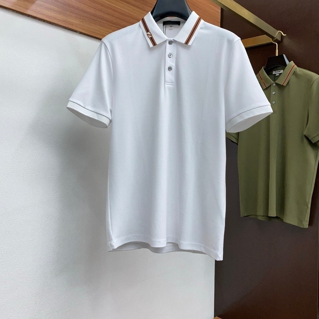 52DC ZEGNA 2025Mercerized Cotton POLO Men's Short Sleeve Casual Turn-Down Collar New Style Shirt T S