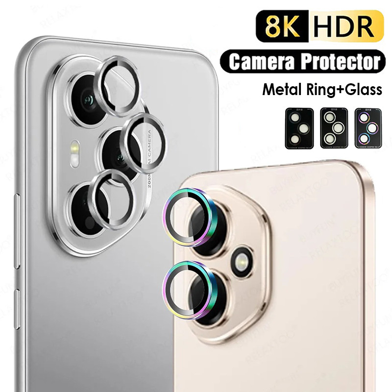 สําหรับ Honor 400 Pro 400 Lite การติดตั้งแบบคลิกเดียวตัวป้องกันเลนส์กล้องคลุมทั้งหมดแหวนโลหะกระจกเทมเปอร์ฝาครอบกล้อง