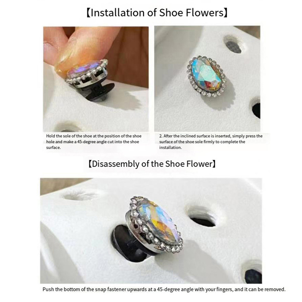 ​​🔥พู่จี้คริสตัลสำหรับรองเท้า พร้อมลูกปัดและคลิป เพิ่มความงามให้รองเท้าของคุณ - รูปที่ 6