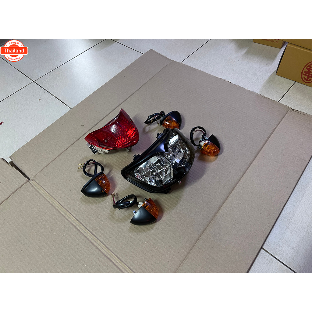 ชุดไฟหน้า-ไฟท้าย Ls125 ใหม่ ไฟเลี้ยวหน้า Ls 125 ใหม่ ไฟเลี้ยวหลัง LS ตัวใหม่ พร้อมยาง
