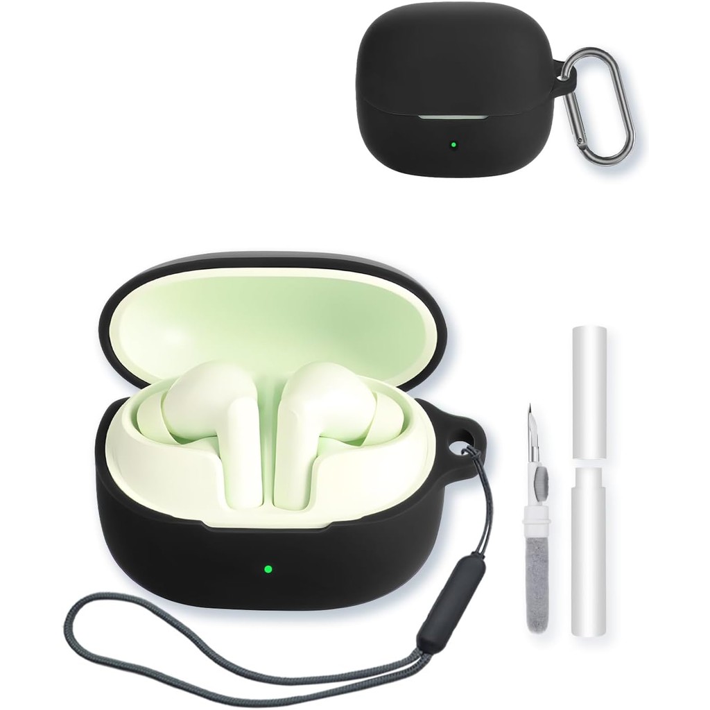 เคสสําหรับ Baseus Bass BP1 Pro หูฟังไร้สาย True, ป้องกันนุ่ม, BOVUGAC เคสซิลิโคนพร้อมพวงกุญแจและชุดท