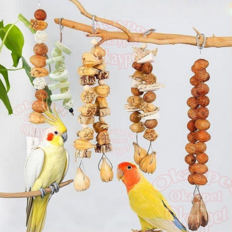 กรงนกของเล่นนก ไพน์คอนส์แกว่งของเล่นนกขนาดเล็กกรงนกของเล่นปีนเขา