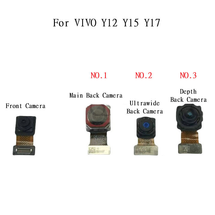 กล้องด้านหน้าด้านหลังสําหรับVivo Y12 Y15 Y17 Faceกล้องด้านหน้ากลับกล้องหลักความลึกกล้องFlex FHLSP