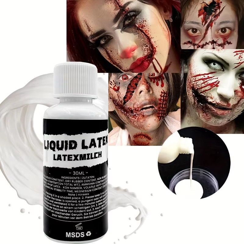 แต่งหน้าน้ํายางเหลว,ฟิล์ม Zombie & ทีวีเทคนิคพิเศษแต่งหน้าเทคนิคพิเศษ SFX เครื่องสําอาง Safe Face Body Paint เหมือนจริงและล้างทําความสะอาดได้