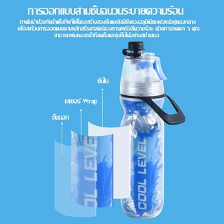 【พร้อมแล้ว】ขวดน้ำกีฬา จักรยาน ฉนวน เก็บความเย็น 500ML หมอกสเปรย์ ขวดบีบ แบบพกพา กลางแจ้ง สเปรย์สองชั้น พิชเชอร์ พิกซอว์