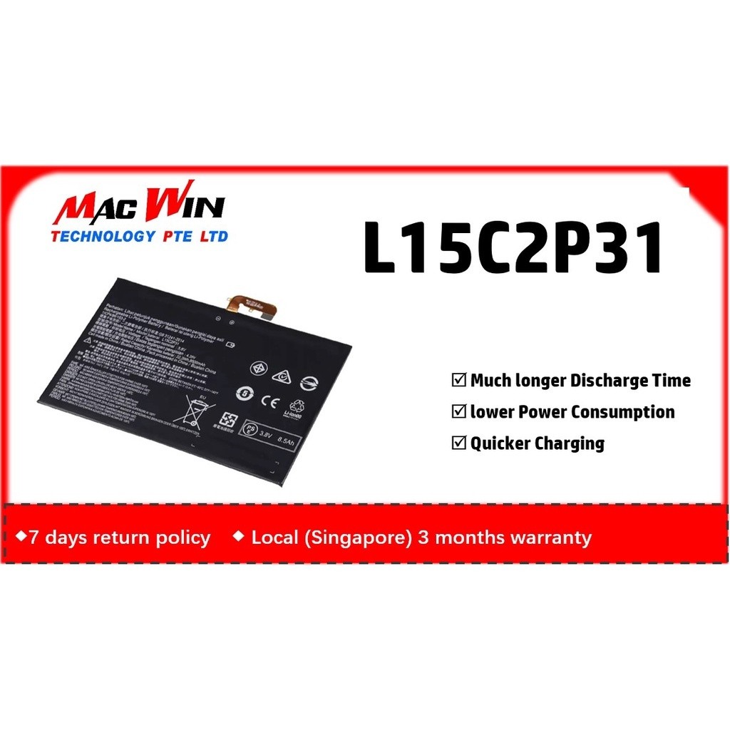 L15C2P31 แบตเตอรี่สําหรับ Lenovo YB BOOK YB1X90F YB1X91F YB1X91X