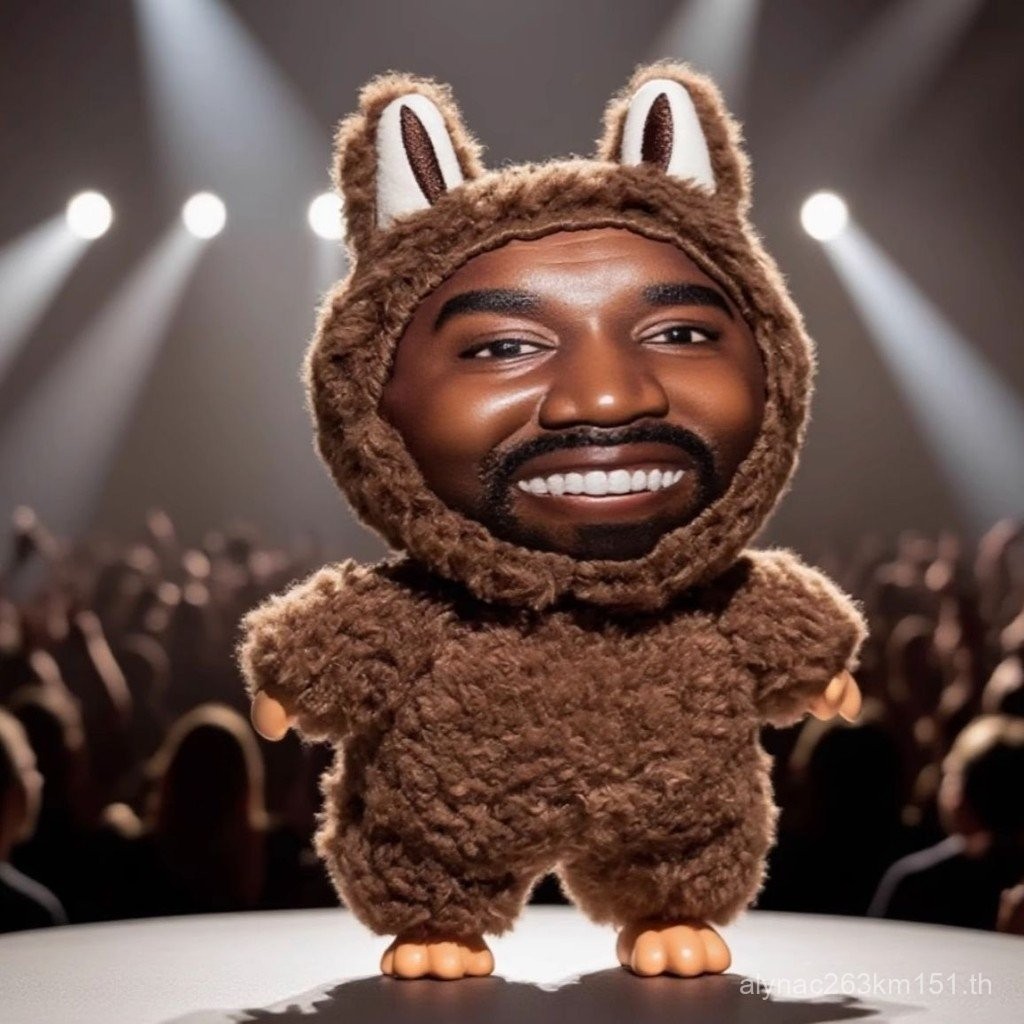 Layeye Kanye สไตล์เดียวกันตุ๊กตาสนับสนุนจี้ Spoof พวงกุญแจ Kanye สินค้า yeye เครื่องประดับ remake