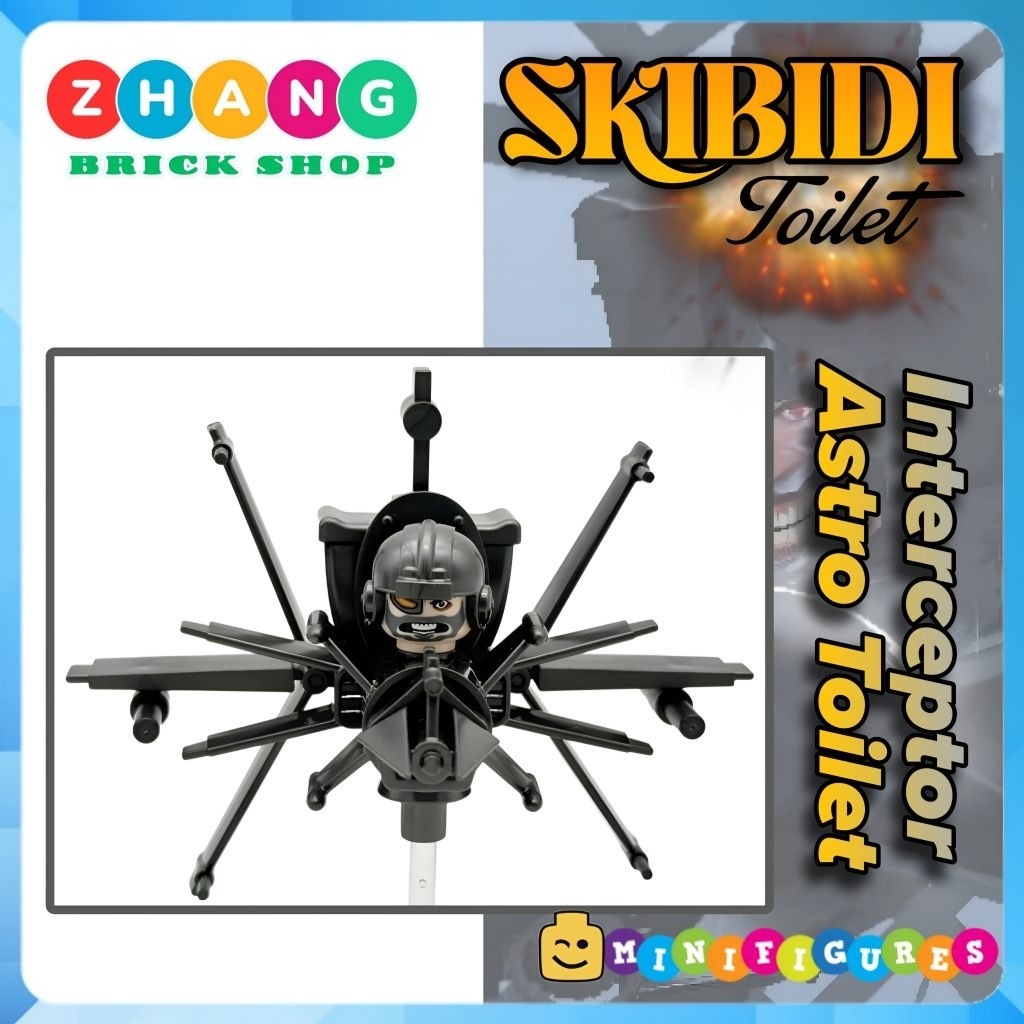 Skibidi Toilet Interceptor Astro Toilet man Minifigures ประกอบของเล่น KDL833 K2221 [ร้านอิฐจาง]