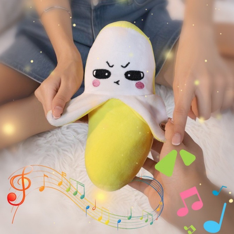 สร้างสรรค์เหนี่ยวนําผลไม้กล้วยจังหวะเปียโนร้องเพลงของเล่นตุ๊กตาผู้ปกครองเด็กสนุกของเล่นแบบโต้ตอบของขวัญวันเกิด