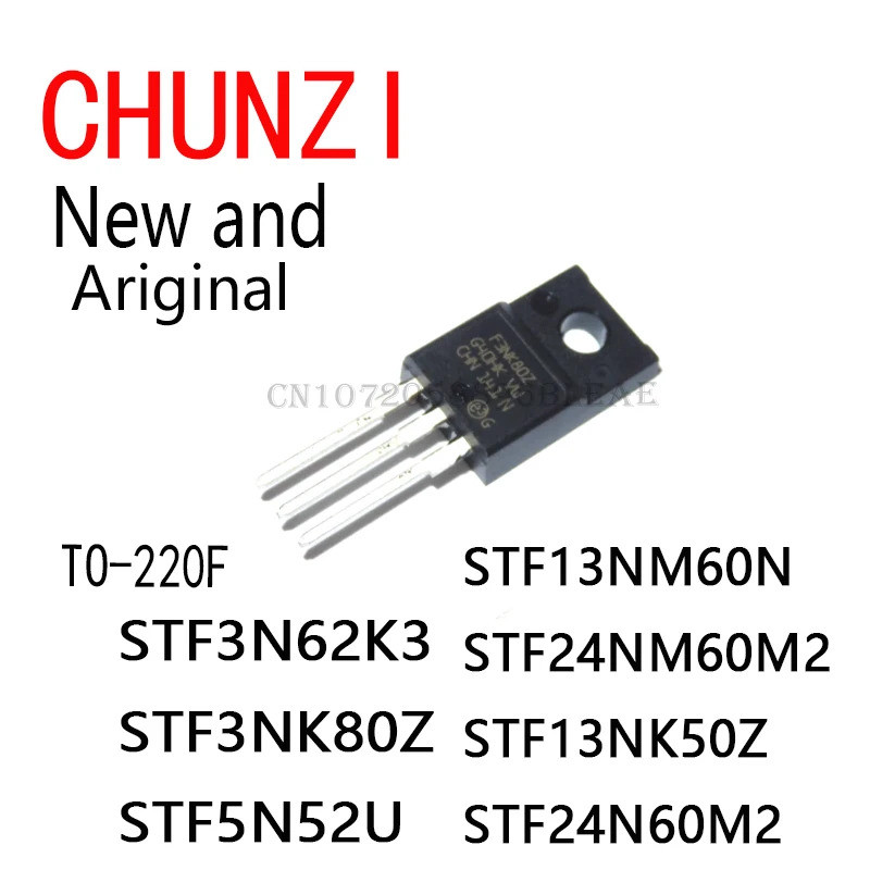 1-5PCS STF3N62K3 STF3NK80Z STF5N52U STF13NM60N STF24NM60M2 STF13NK50Z STF24N60M2 TO-220F เอฟเฟกต์สนา