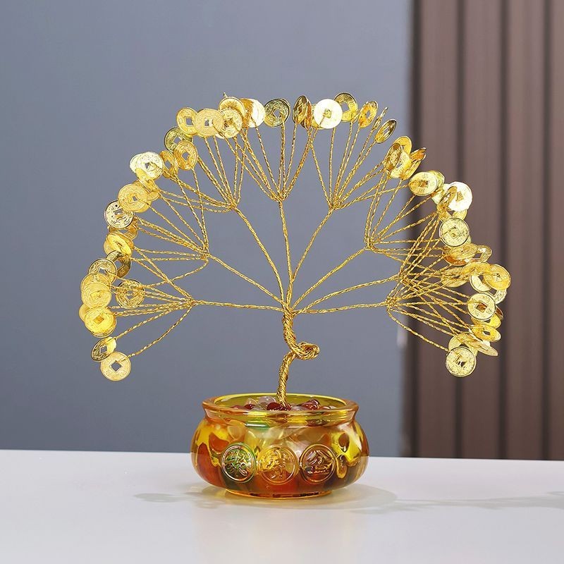 Creative Creative High-value Cornucopia Fortune Tree ห้องนั่งเล่นสํานักงานเดสก์ท็อปตกแต่งเครื่องประด