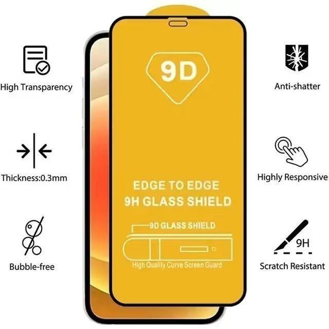 9D ฟิล์มกระจก แบบเต็มจอ ของแท้ film ล้างฟิล์มโทรศัพท์มือถือ for iPhone11 12 13 14pro 15plus 16Pro MA