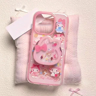 โปร่งใส จัดส่งจากประเทศไทย เคส My Melody ชมพู สำหรับ iphone เคสไอโฟน 11 12 13 14 15 16 PLUS PRO MAX X XS MAX XR 7/8PLUS