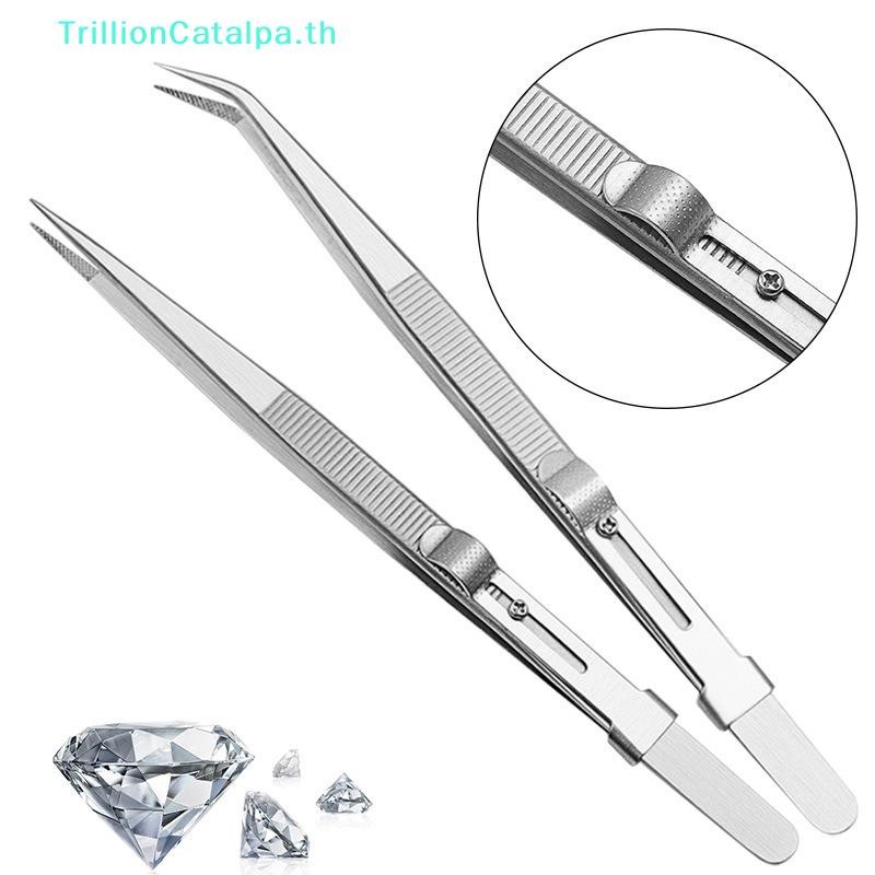 ThrillionCatalpa แหนบสแตนเลสอิเล็กทรอนิกส์ส่วนประกอบซ่อมเครื่องมืออเนกประสงค์แหนบคุณภาพสูงเครื่องประดับแหนบ TH
