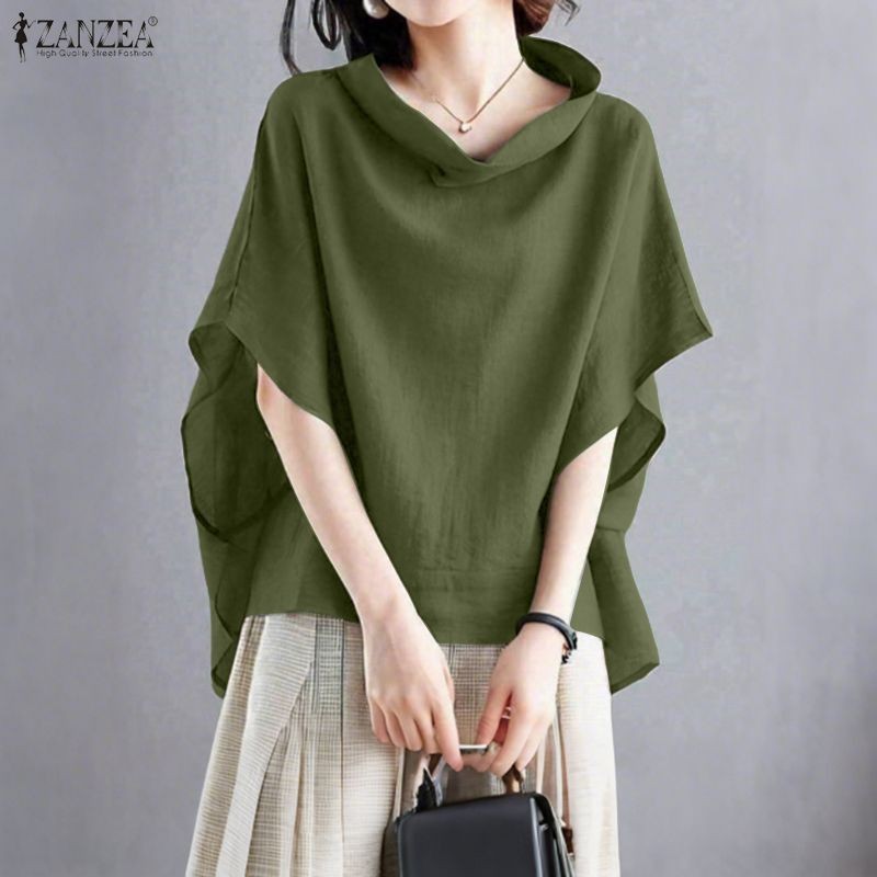 ZANZEA Celmia สไตล์เกาหลีสำหรับผู้หญิง เอлегานต์.swing-collar แขน3/4 ทรงคลายหลวม — صورة 6