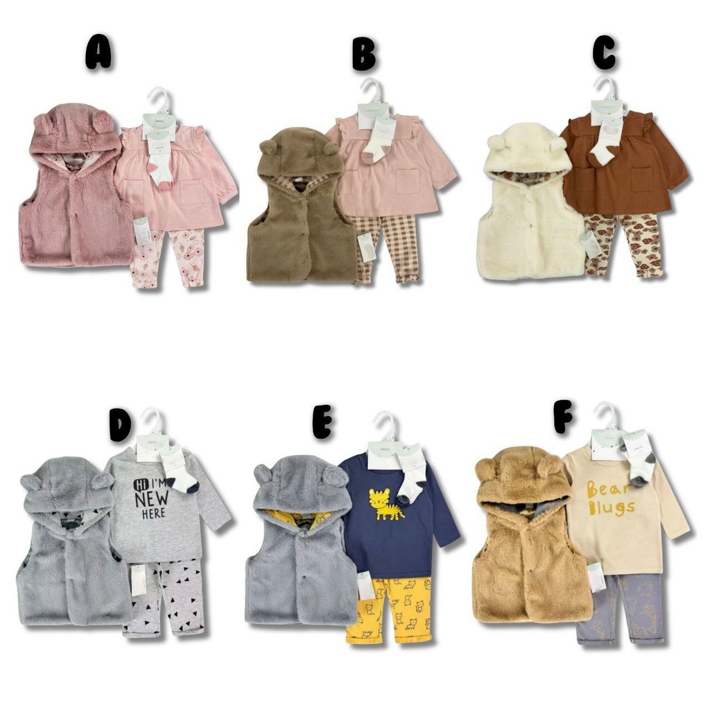 SET 4IN1 FUR JACKET SERIES - CE BABY TODDLER PB4J SET