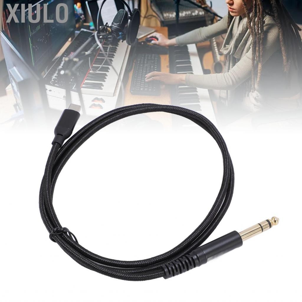 xiulo-th vbestlife usb c ถึง 1/4 สายเคเบิลสเตอริโอประเภท 6.35mm 1/4in mono mononect aux อะแดปเตอร์ที