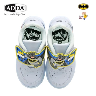 รองเท้านักเรียน ADDA รุ่น Batman ลิขสิทธิ์แท้ สำหรับเด็กชาย มีไฟกระพริบ เบอร์ 25-35
