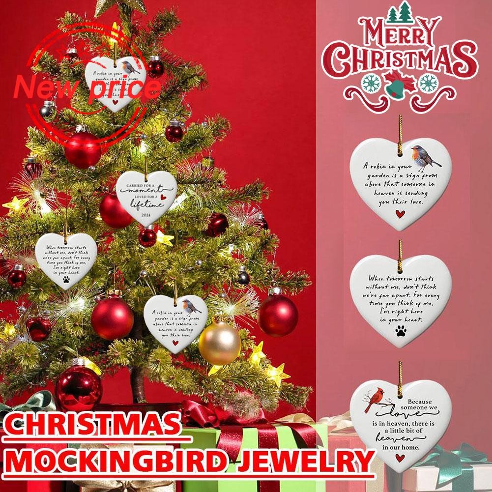 Family Loss Memorial Robin Brid Christmas Tree Memorial Decor Diy แขวน Keepsake E6t8