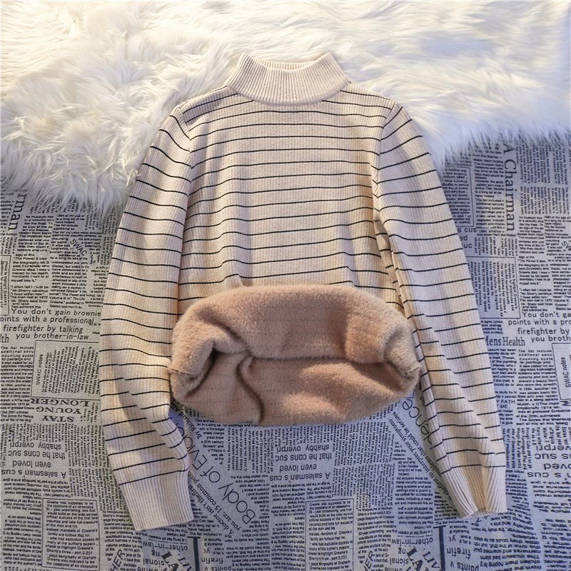 ซับขนแกะหนานุ่ม สไตล์ยุโรปสำหรับผู้หญิง ออกแบบเพื่อลดน้ำหนัก ดีไซน์เสื้อกันหนาวลายสวยงาม