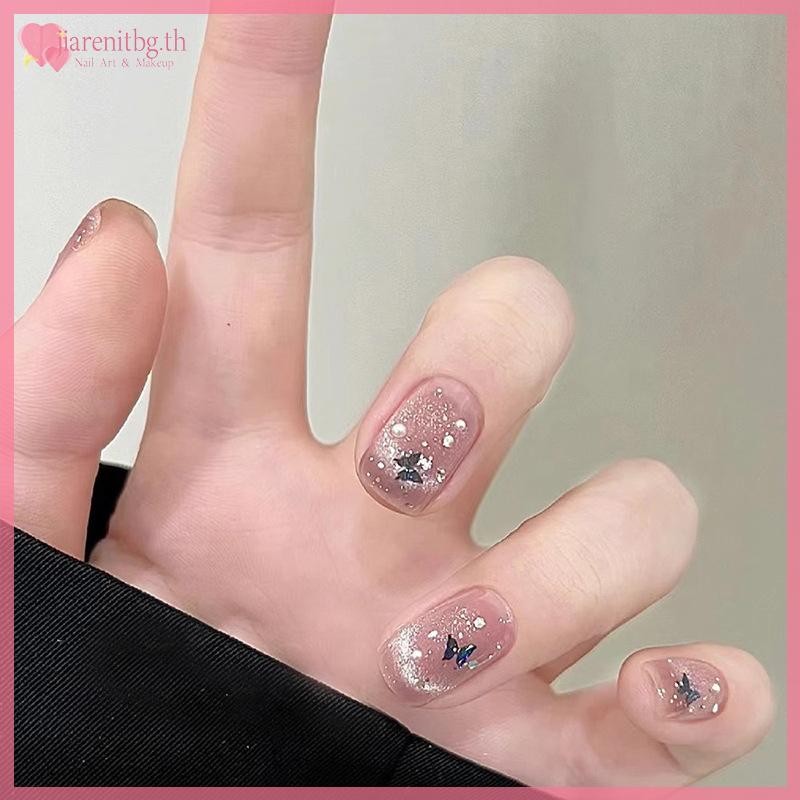 RENBG 12 กริด/กล่องเล็บ Enhancements เลื่อม Ultra-thin Star Bow รูปร่าง Glitter Gradient เล็บอุปกรณ์ตกแต่ง TH - รูปที่ 5