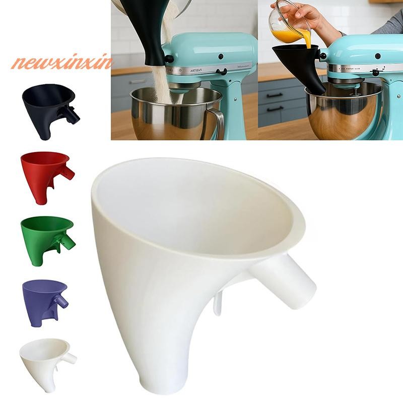 [NT-t] ช่องทางแป้งยืนผสมสิ่งที่แนบมาสําหรับครัว Aid Artisan Ksm150 ช่องทางผงพลาสติกหัวเอียงพร้อมเส้น