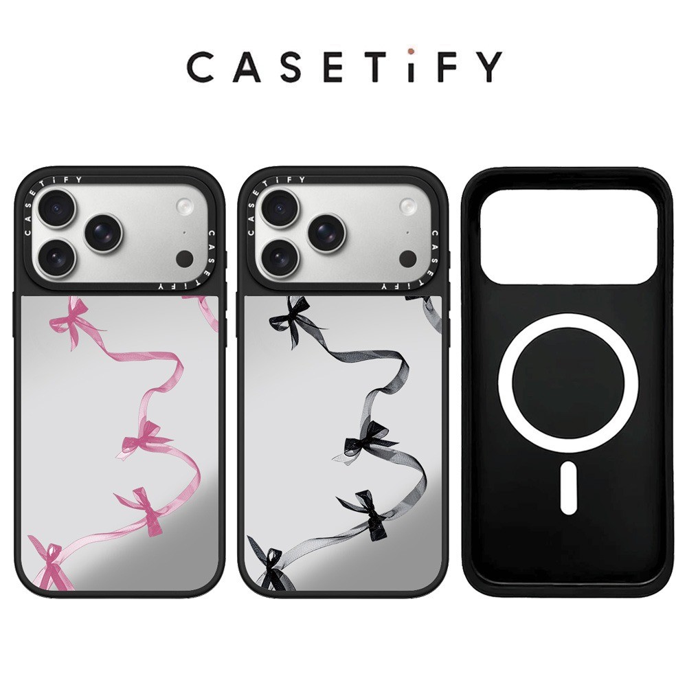 แม่เหล็กริบบิ้นกุทัณฑ์กระจกเคสโทรศัพท์สําหรับ ไอโฟน 17 มือโปร สูงสุด 16 15 14 13 12 11 ปลอกกันกระแทก