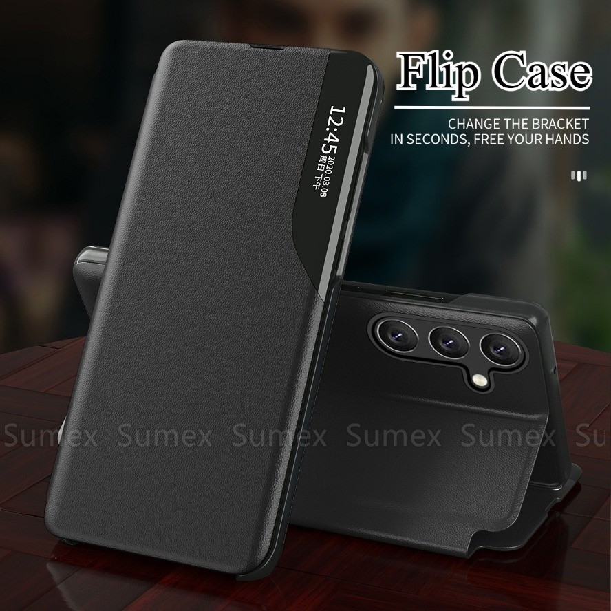 สําหรับ Samsung Galaxy A17 5G แฟชั่นหนังฝาครอบขาตั้งแม่เหล็กผู้ถือหนังสือกันกระแทกปลอกโทรศัพท์ Samsunga17 Galaxya17 SM-A176B/DS 2025 4G