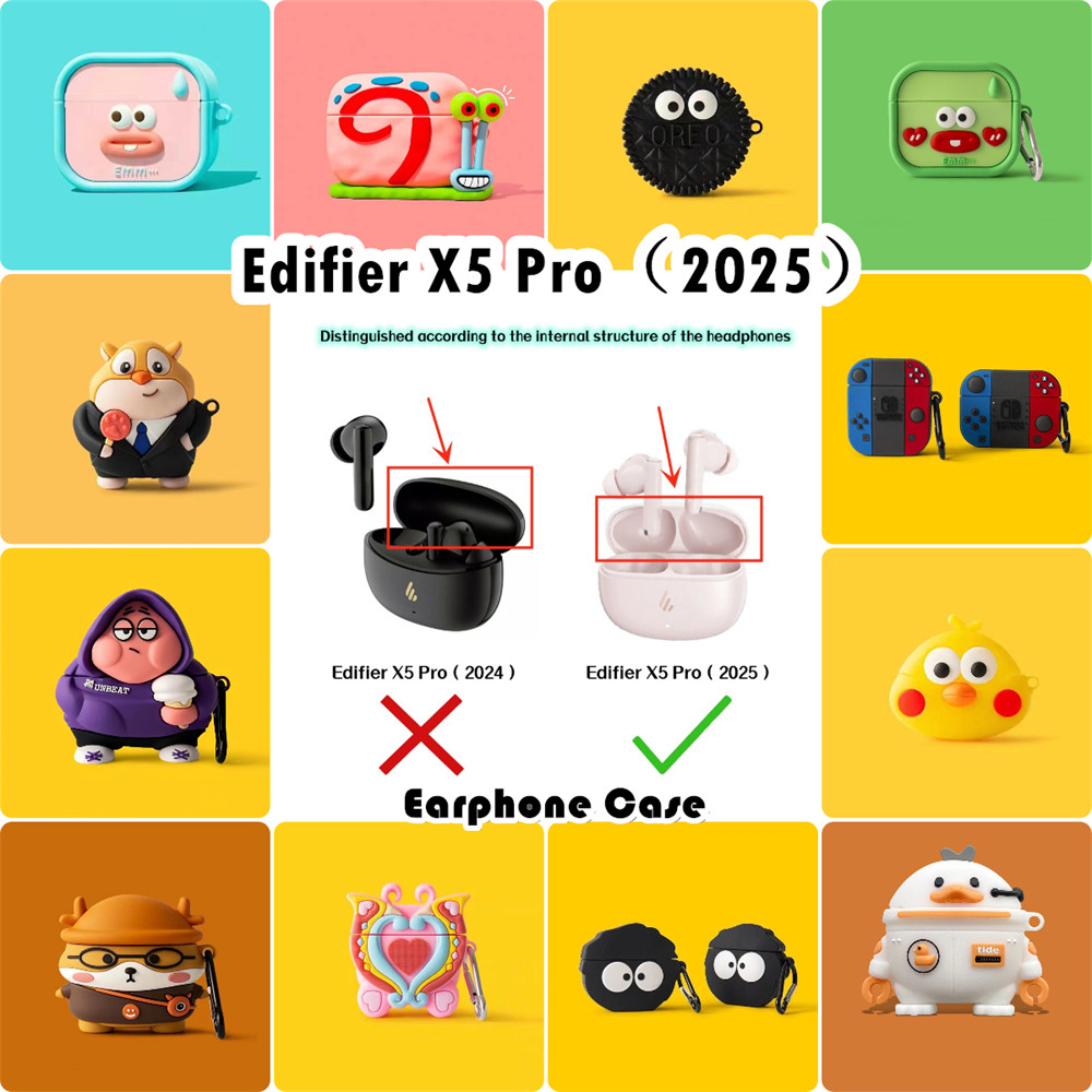 READY STOCK!นําไปใช้กับ Edifier X5 Pro（2025） เคส Case เคสหูฟัง ทนต่อการตกกระแทก ซิลิโคนนุ่ม เคส เคสหูฟัง NO.1