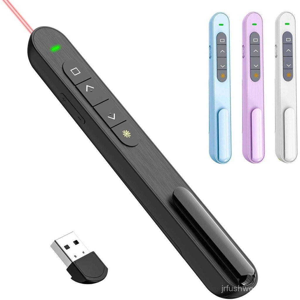 QUI Presentation Clicker สําหรับ PowerPoint, RF 2.4GHz USB Wireless Presenter Remote พร้อมการควบคุมร