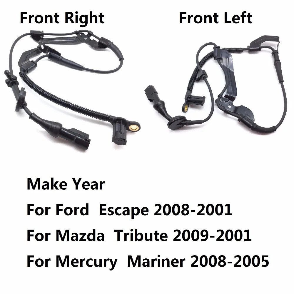 2 ชิ้นใหม่เซ็นเซอร์ความเร็วล้อ Abs ด้านหน้าขวา/ซ้ายสําหรับ 01-08 Ford Mazda และ Mercury YL8Z-2C205-A