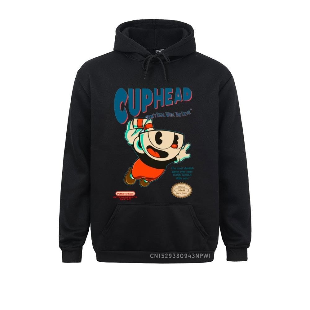 Flex F169 Cuphead Sweatshirt Super Cuphead Hoodie ชาย Big Pullover แขนยาว Fun Graphic ชุดกีฬา