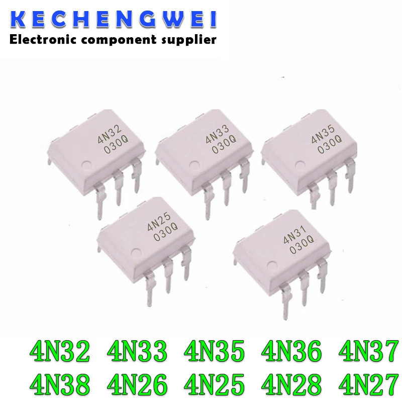 5PCS 4N38 4N37 4N36 4N35 4N33 4N32 4N27 4N28 4N25 4N26 DIP-6 ชิปic