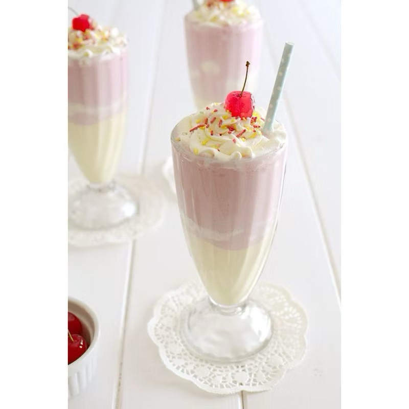 HSO - MILKSHAKE SODA GLASS 400ML / แก้วนมโซดา / แก้วไอศกรีม / แก้วน้ําผลไม้ / SMOOTHIES DESSERT 400M