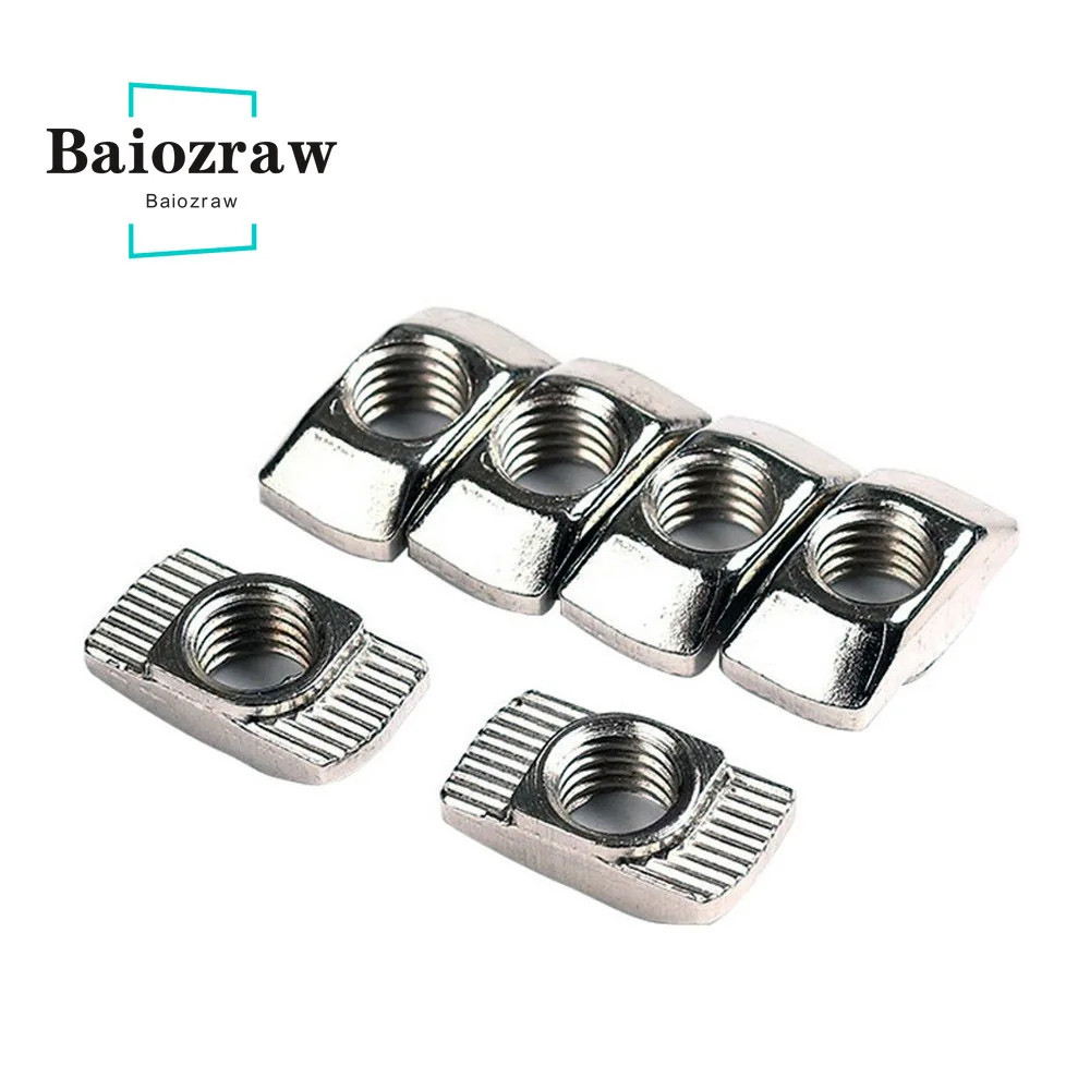 20 EU Series M3 m4 m5 ชุบนิกเกิล T Nut ค้อนหัว Fasten Nut สําหรับอลูมิเนียมโปรไฟล์การอัดขึ้นรูป 2020
