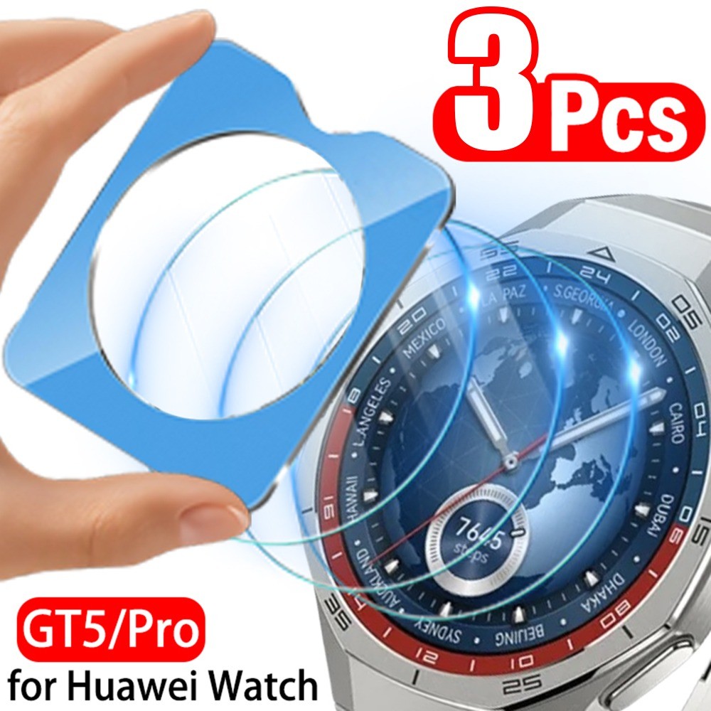 1-3PCS กระจกนิรภัยป้องกันหน้าจอสําหรับ Huawei นาฬิกา GT6 Pro 41 มม.46 มม.ติดตั้งง่ายนาฬิกาฟิล์มสําหรับ Huawei GT5/4/Huawei GT Runner 2 HD ฝาครอบ