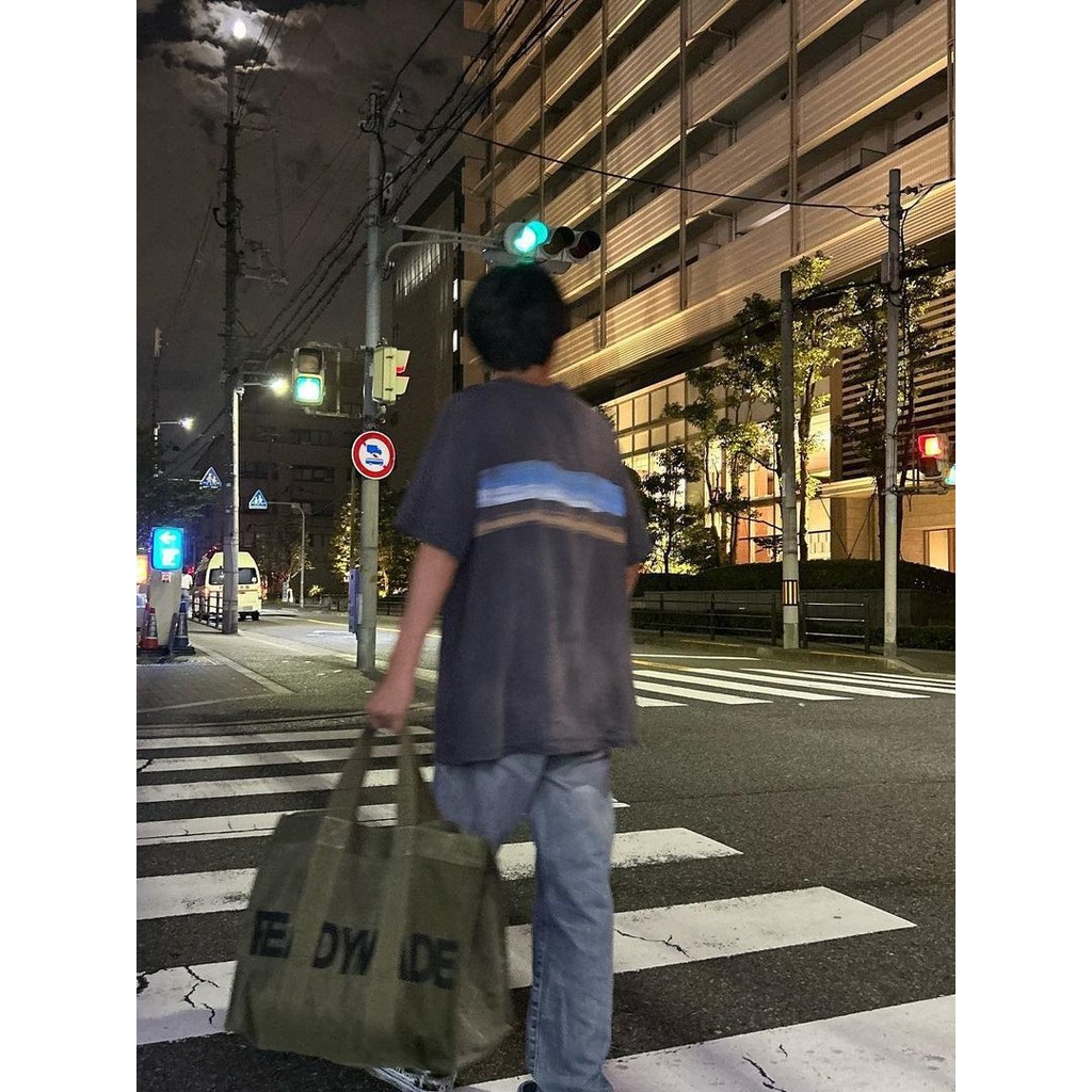 7UM0 NIC SAINT MICHAEL Sky SKY Jesus Print VTG Vintage Distressed Loose Short Sleeve Tee T-shirt Men